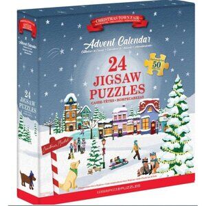 Eurographics - Christmas Town Fair Advent Calendar - 1200 Piece Jigsaw Puzzle